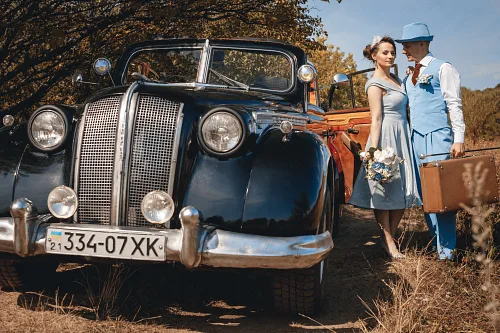 Tanya and Konstantin — Retro wedding, wed 0094